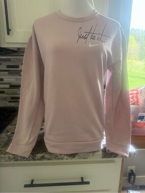 Nike Light Pink 'Just Do It.' Crewneck Sweatshirt